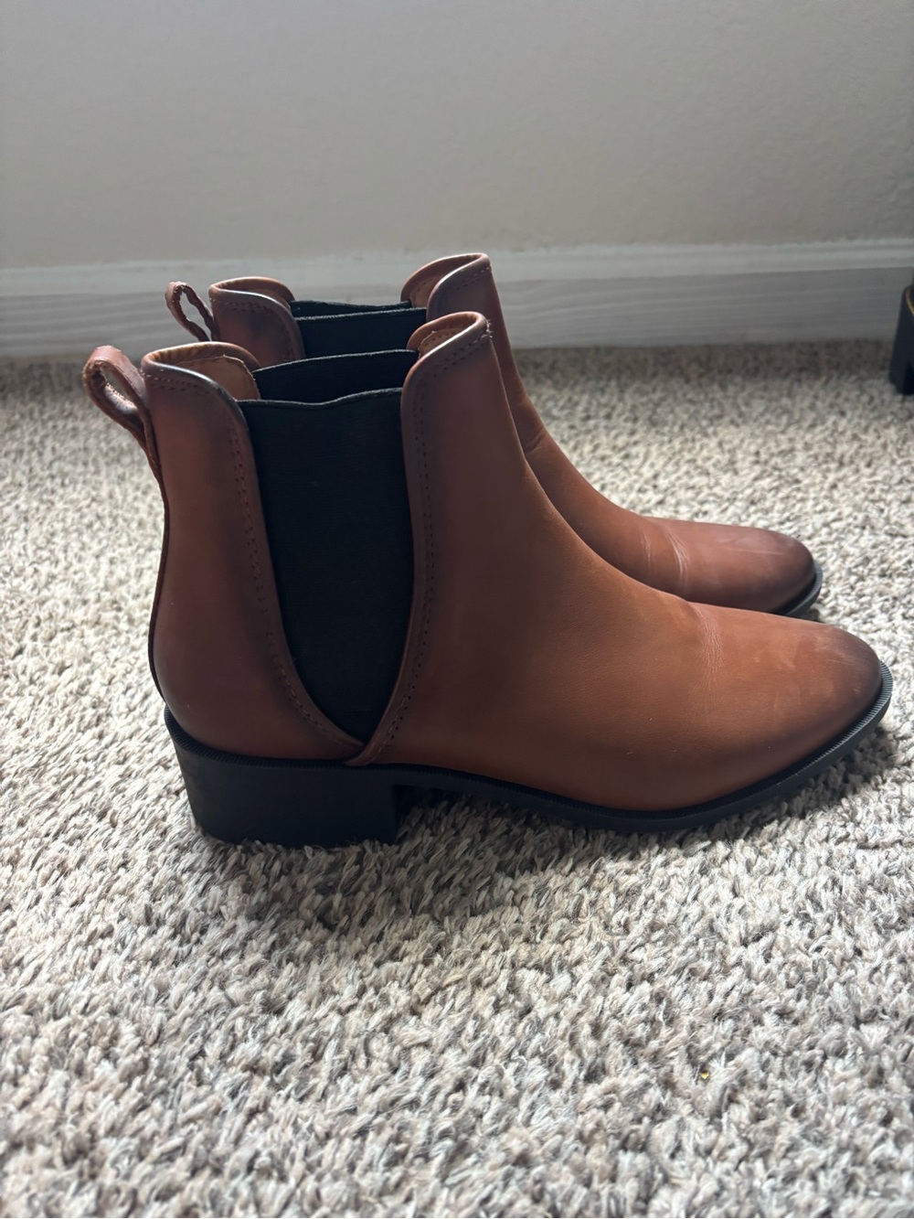 Steve Madden Tan Chelsea Ankle Boots